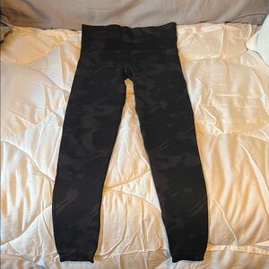 SPANX Women's Black Camouflage Leggings